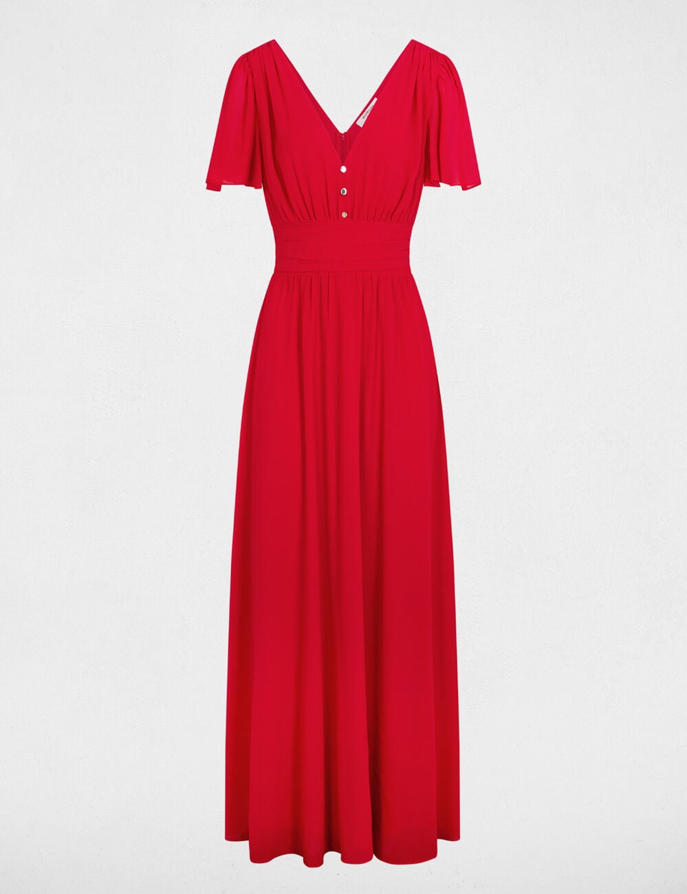 Robe longue fluide rouge femme