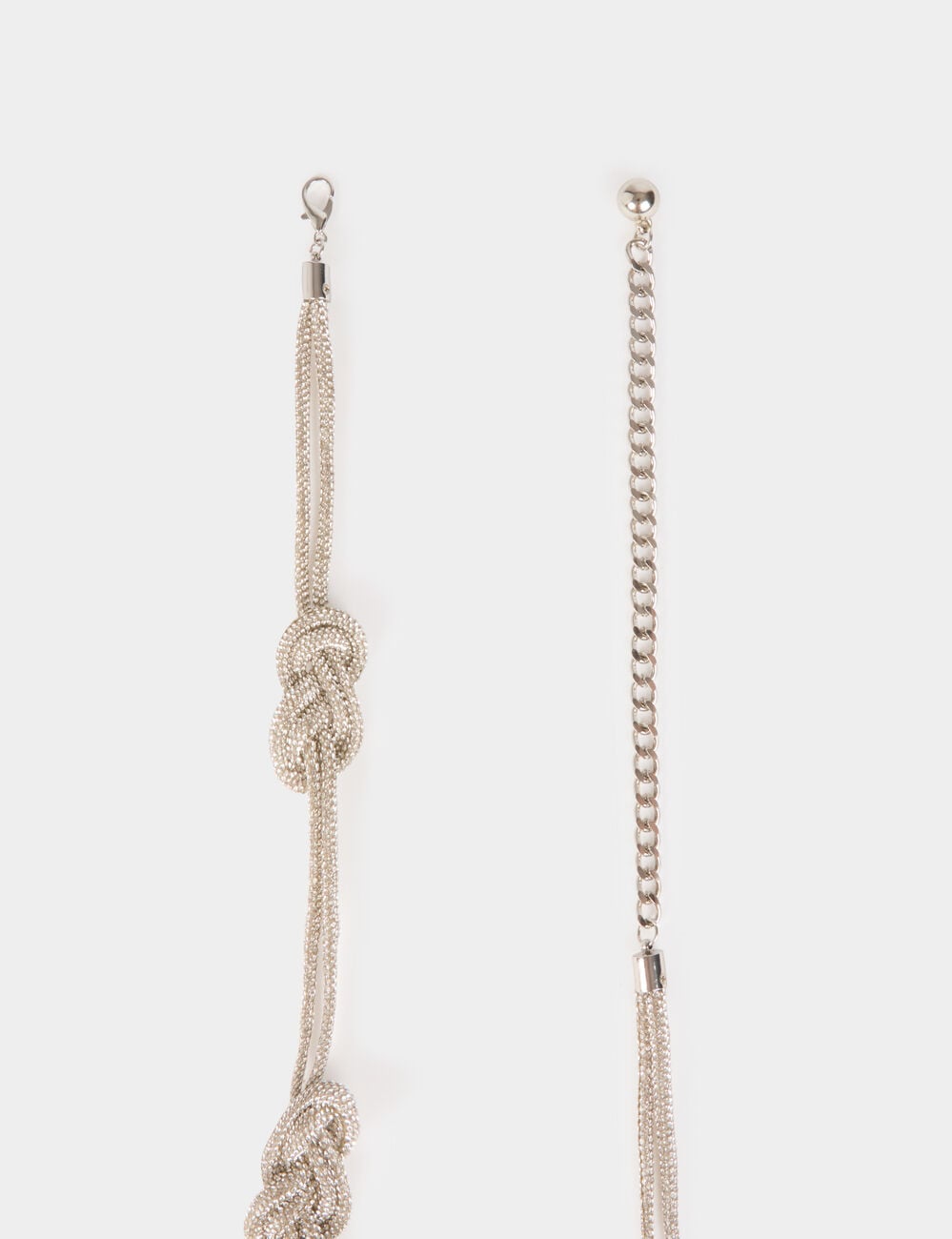 Ceinture fine &agrave; strass couleur argent femme