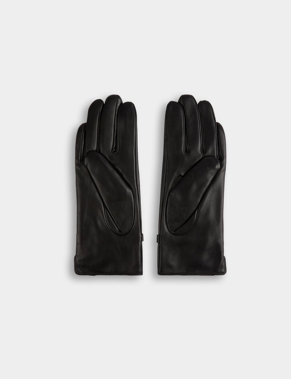 Gants similicuir noir femme