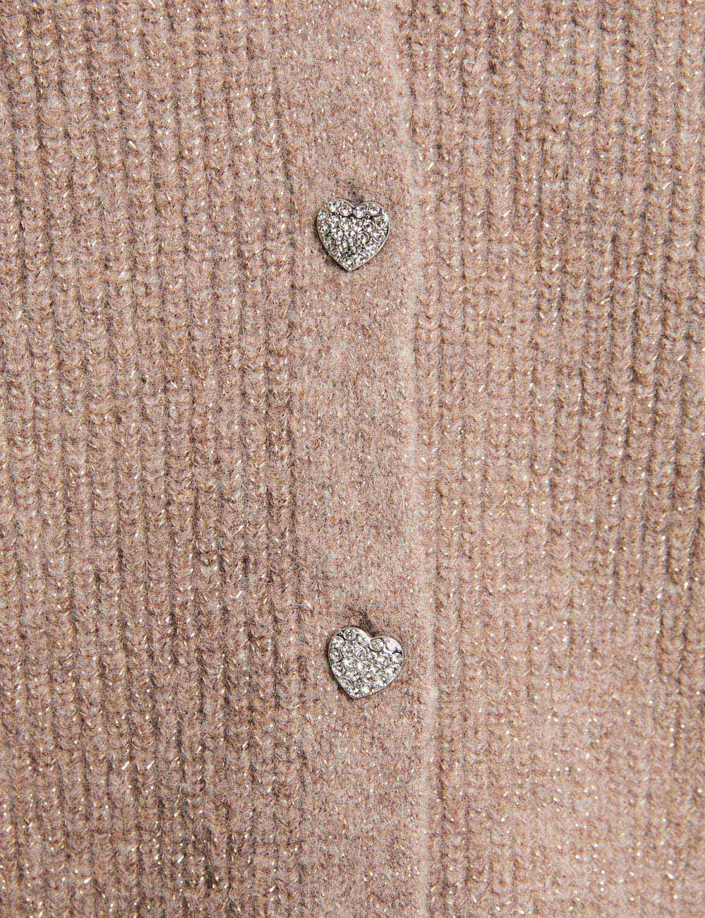 Gilet col en V beige moyen femme