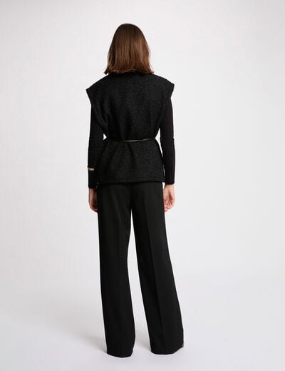 Veste sans manches noir femme
