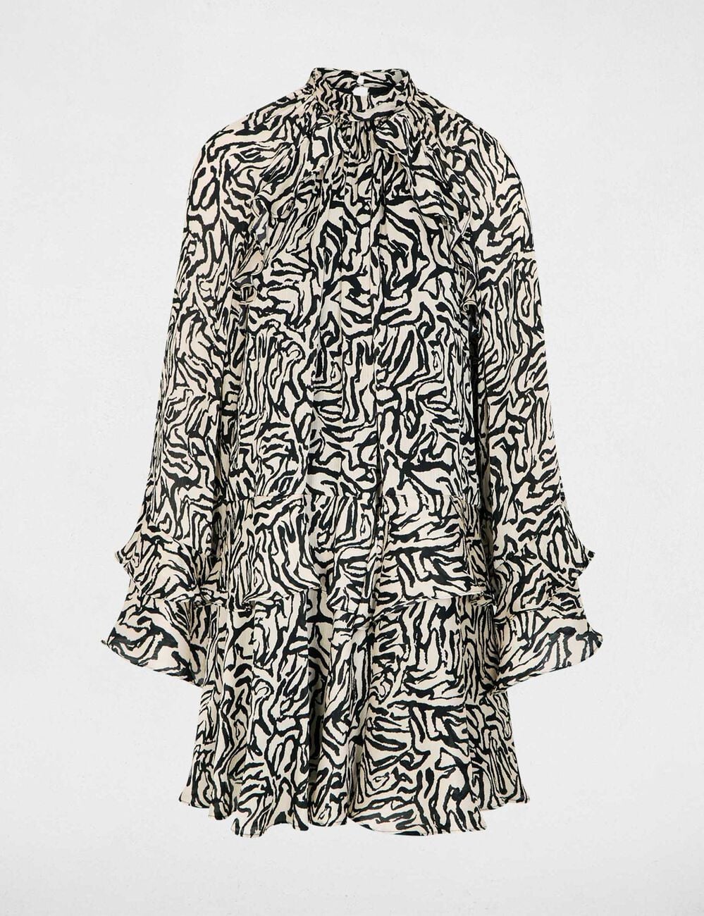 Robe courte pliss&eacute;e multicolore femme
