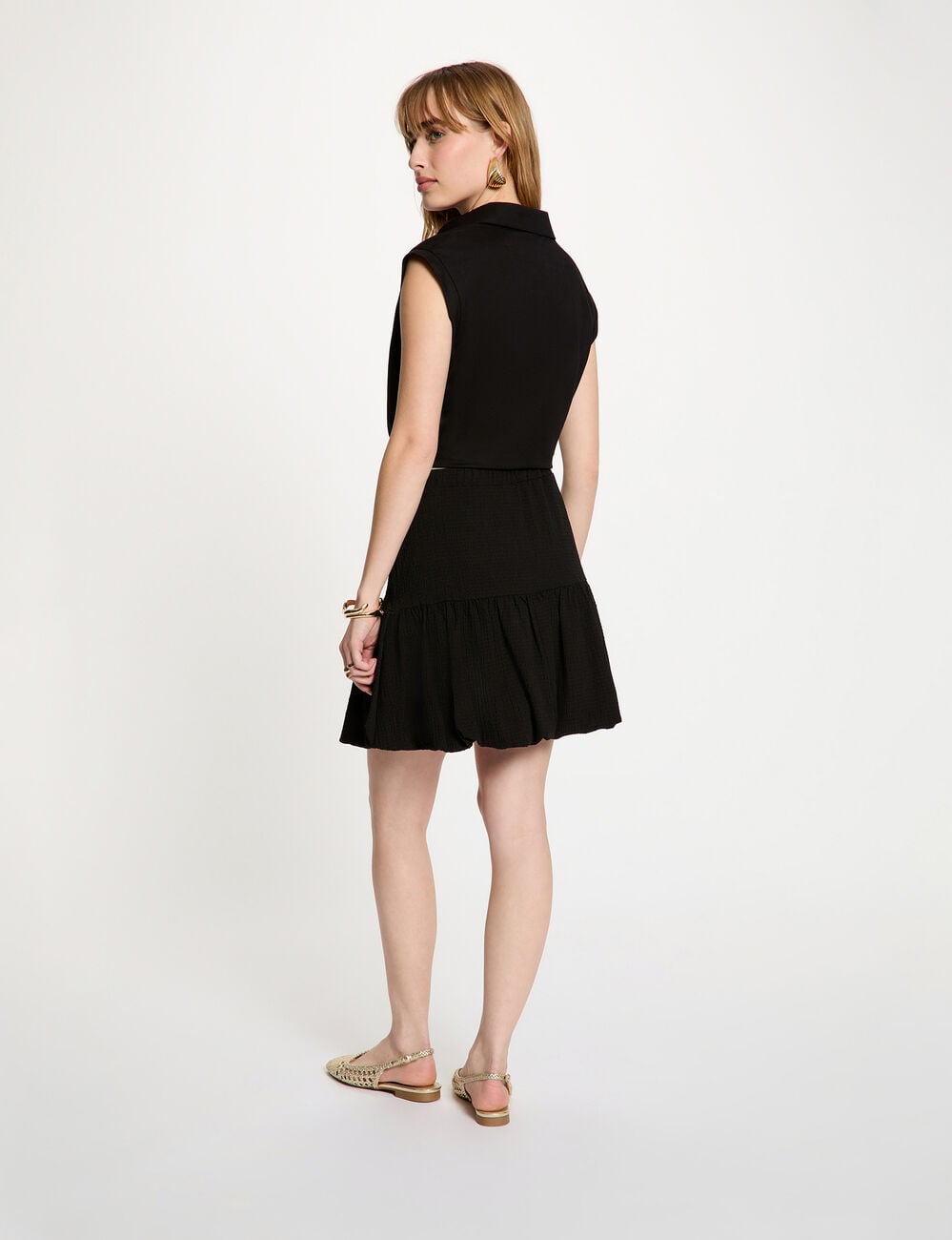 Blouse sans manches noir femme