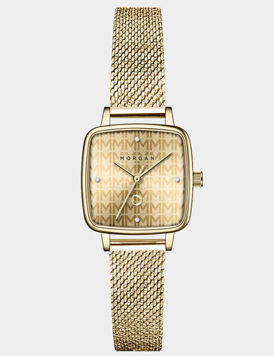 Montre jaune or femme