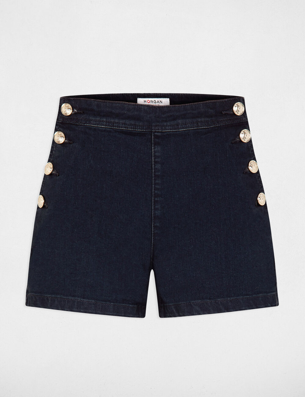 Short ajust&eacute; en jean denim brut femme