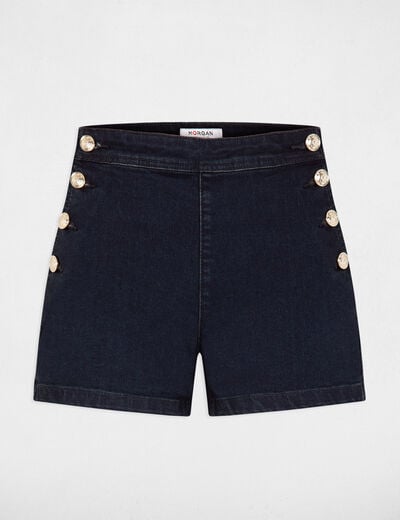 Short ajust&eacute; en jean denim brut femme