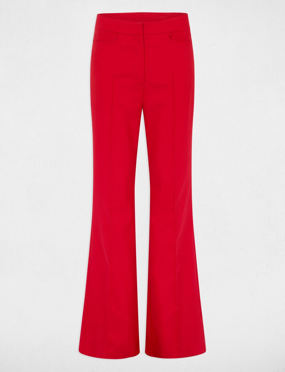 Pantalon bootcut rouge femme