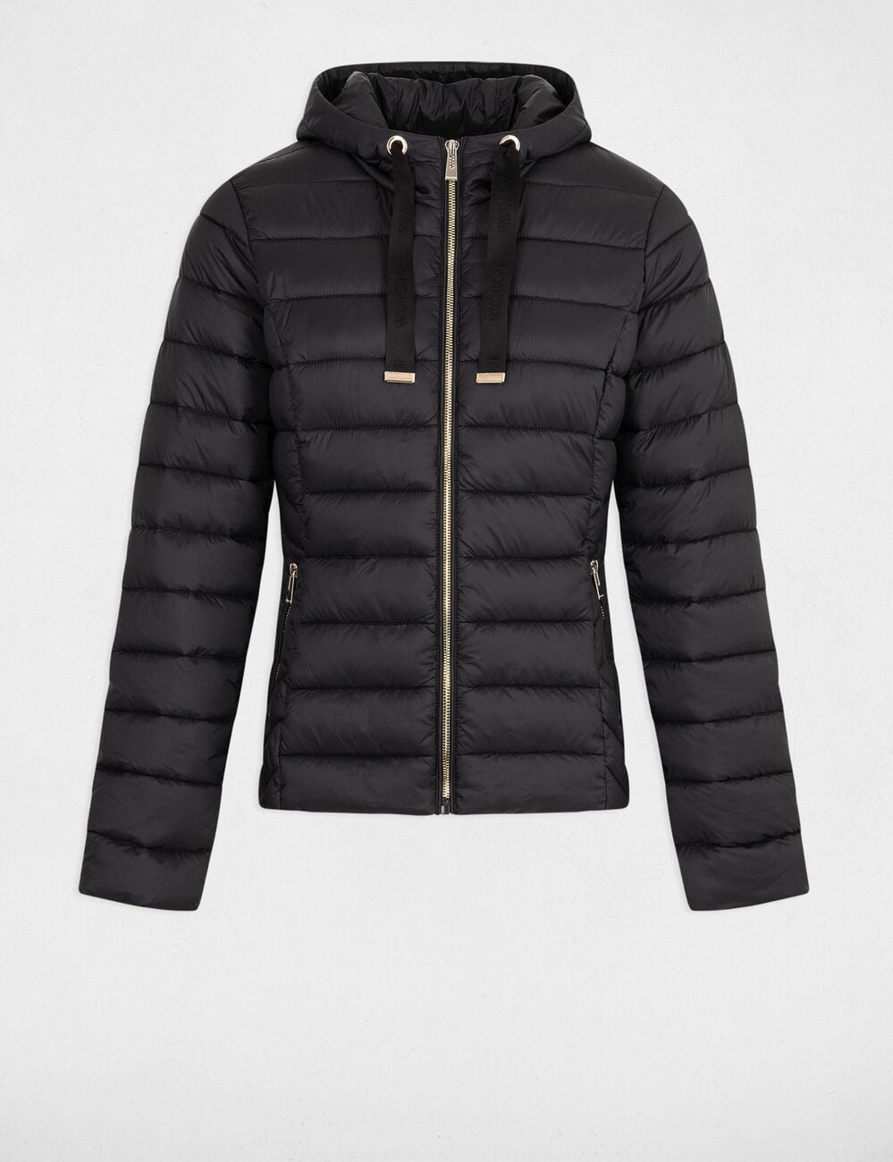 Doudoune &agrave; capuche noir femme