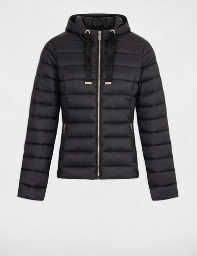 Doudoune &agrave; capuche noir femme