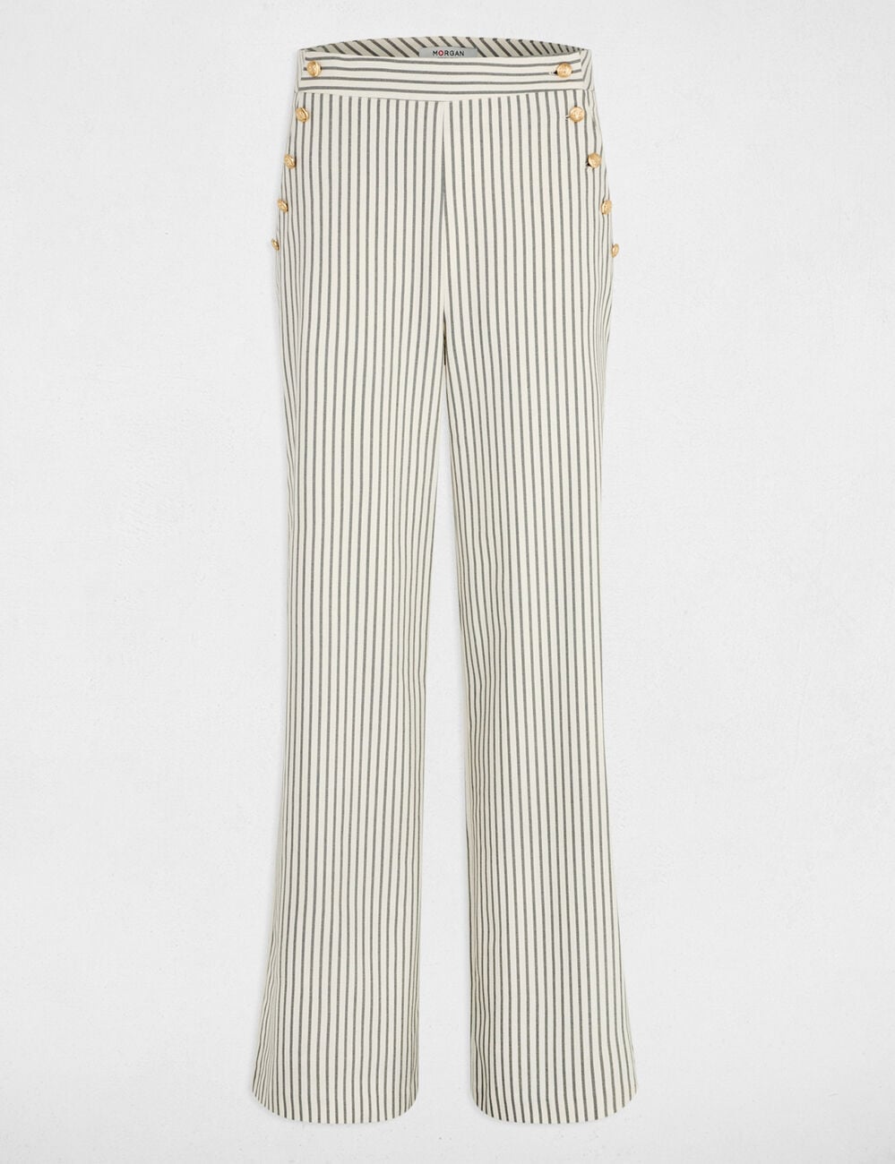 Pantalon large ray&eacute; multicolore femme
