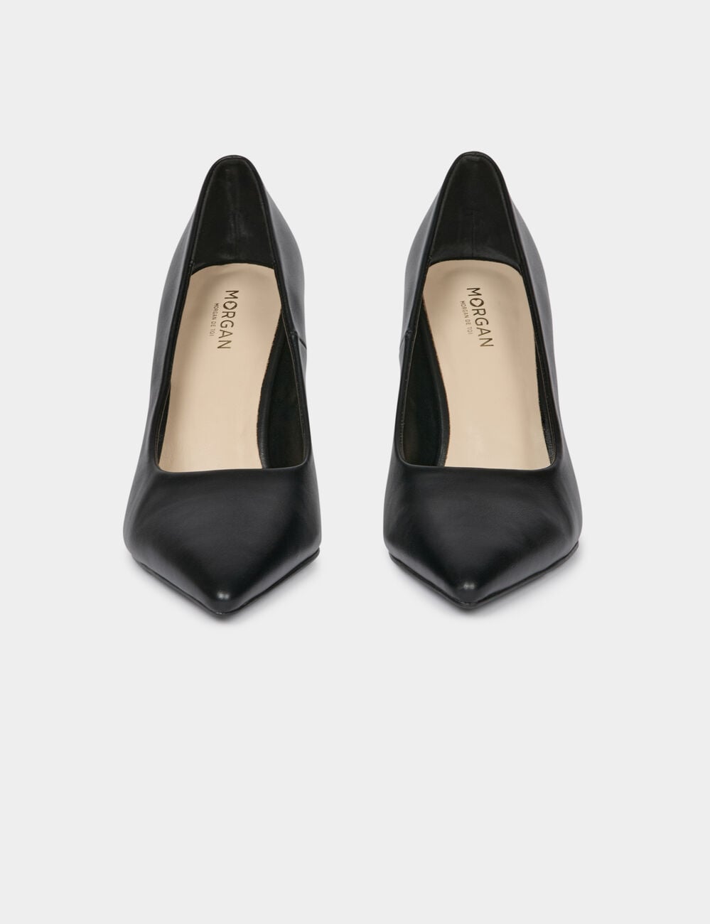 Escarpins &agrave; talon similicuir noir femme
