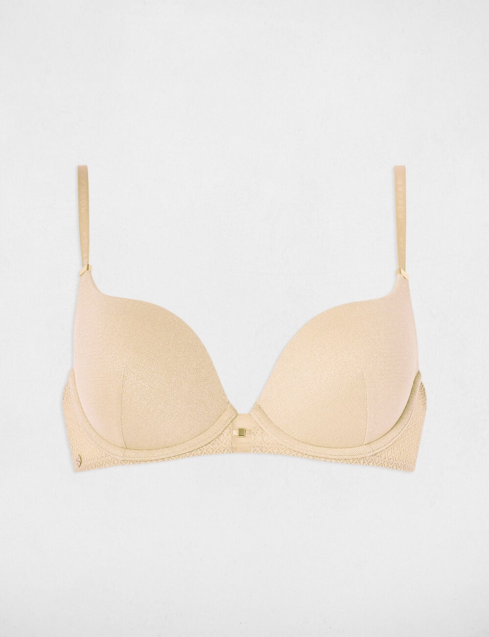 Soutien-gorge avec coques beige femme