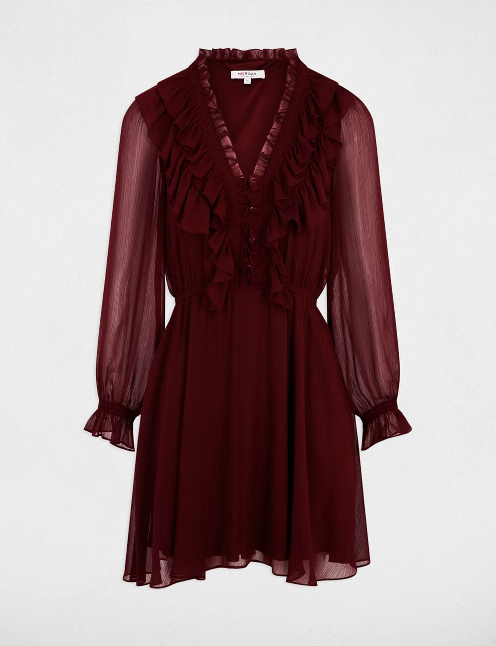Robe courte ajust&eacute;e prune femme