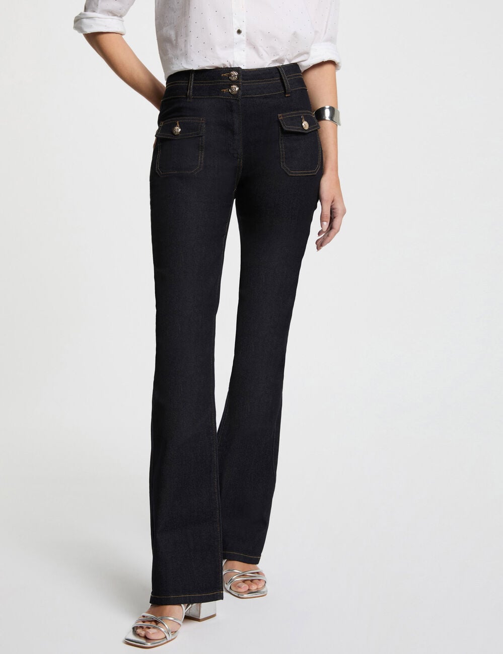 Jeans bootcut bleu femme