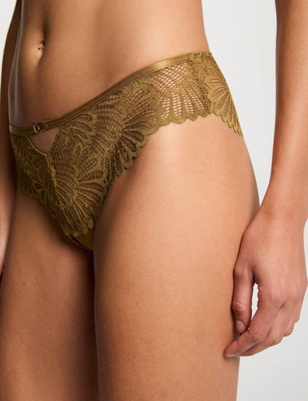 Shorty dentelle bronze femme