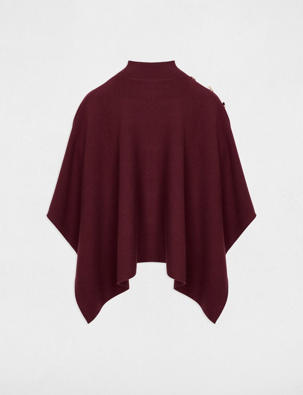 Cape avec col montant prune femme
