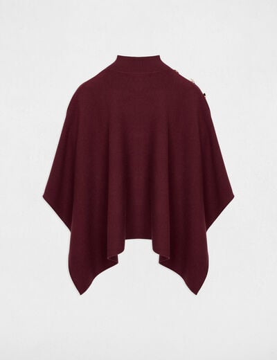 Cape avec col montant prune femme