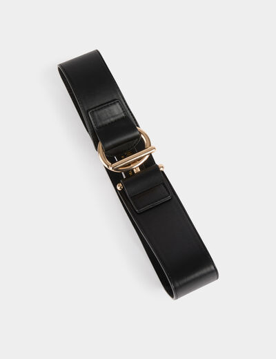 Ceinture &eacute;lastiqu&eacute;e noir femme