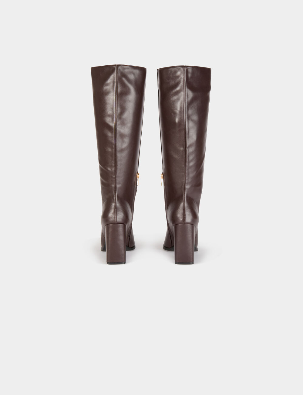 Bottes &agrave; talons et bouts pointus marron fonc&eacute; femme