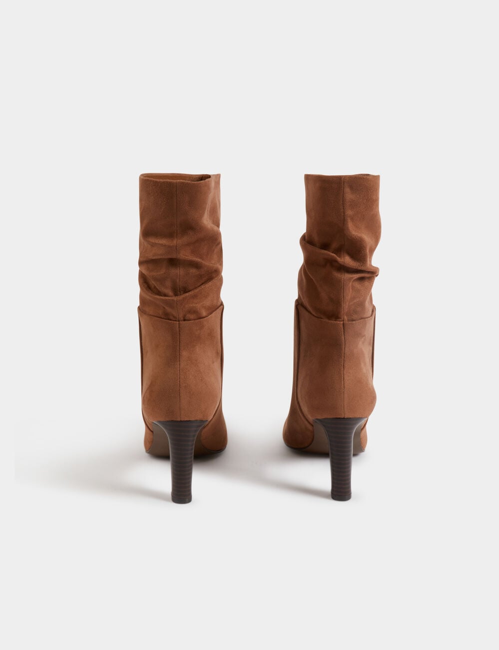 Botte pliss&eacute;e beige femme