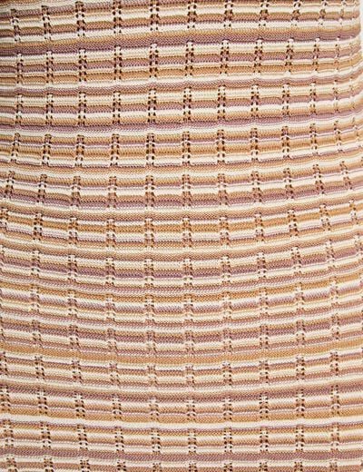Robe tricot col v beige femme