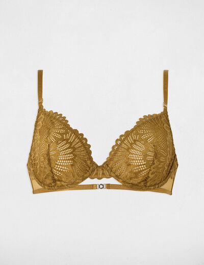 Soutien-gorge dentelle bronze femme