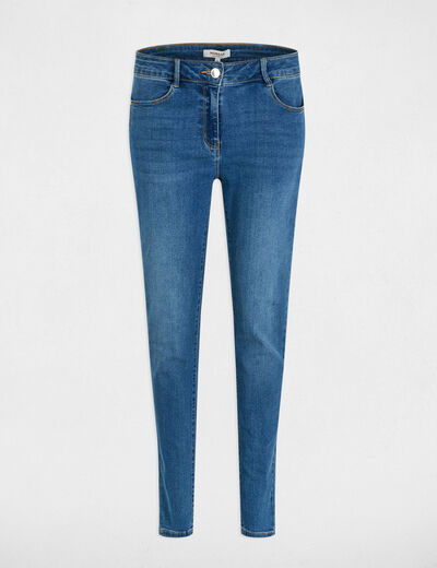 Jeans slim taille standard denim stone femme