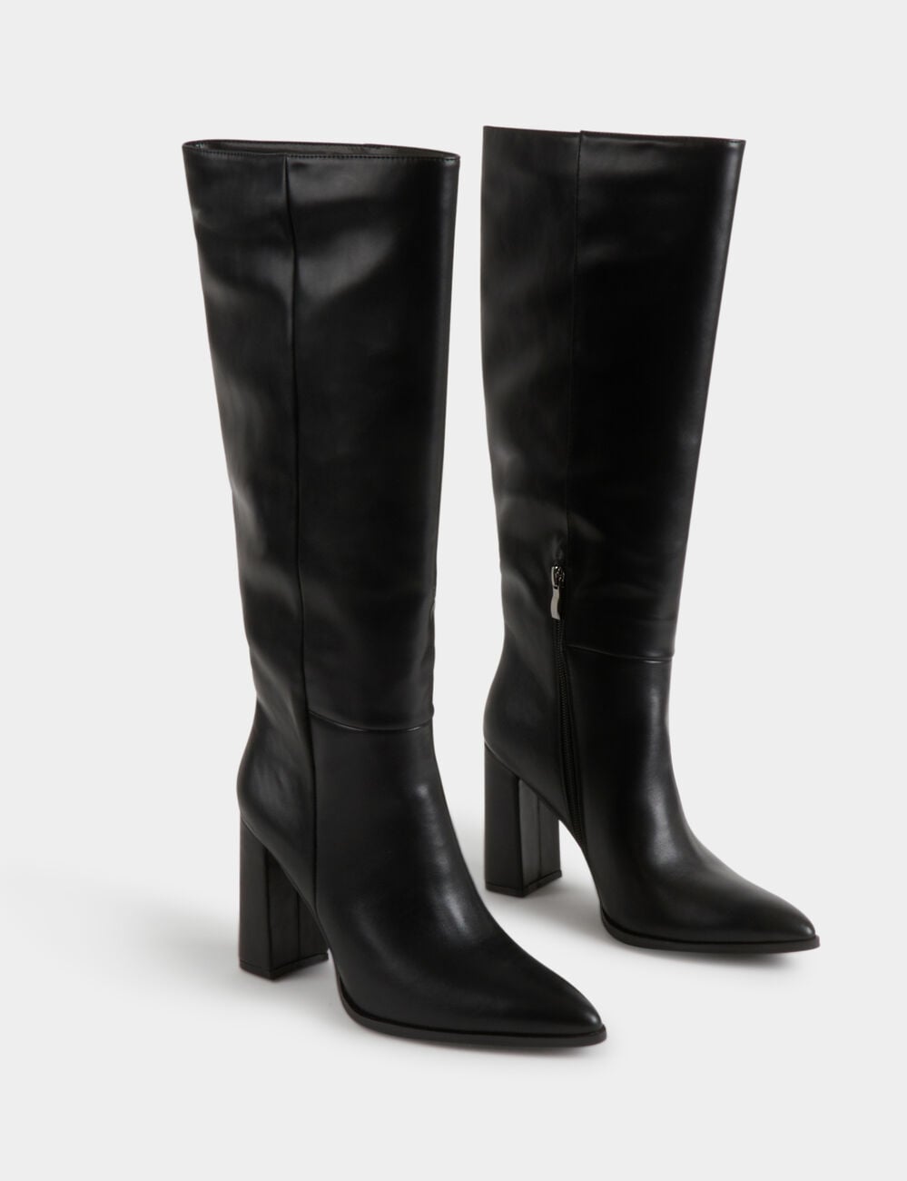 Bottes &agrave; talons et bouts pointus noir femme