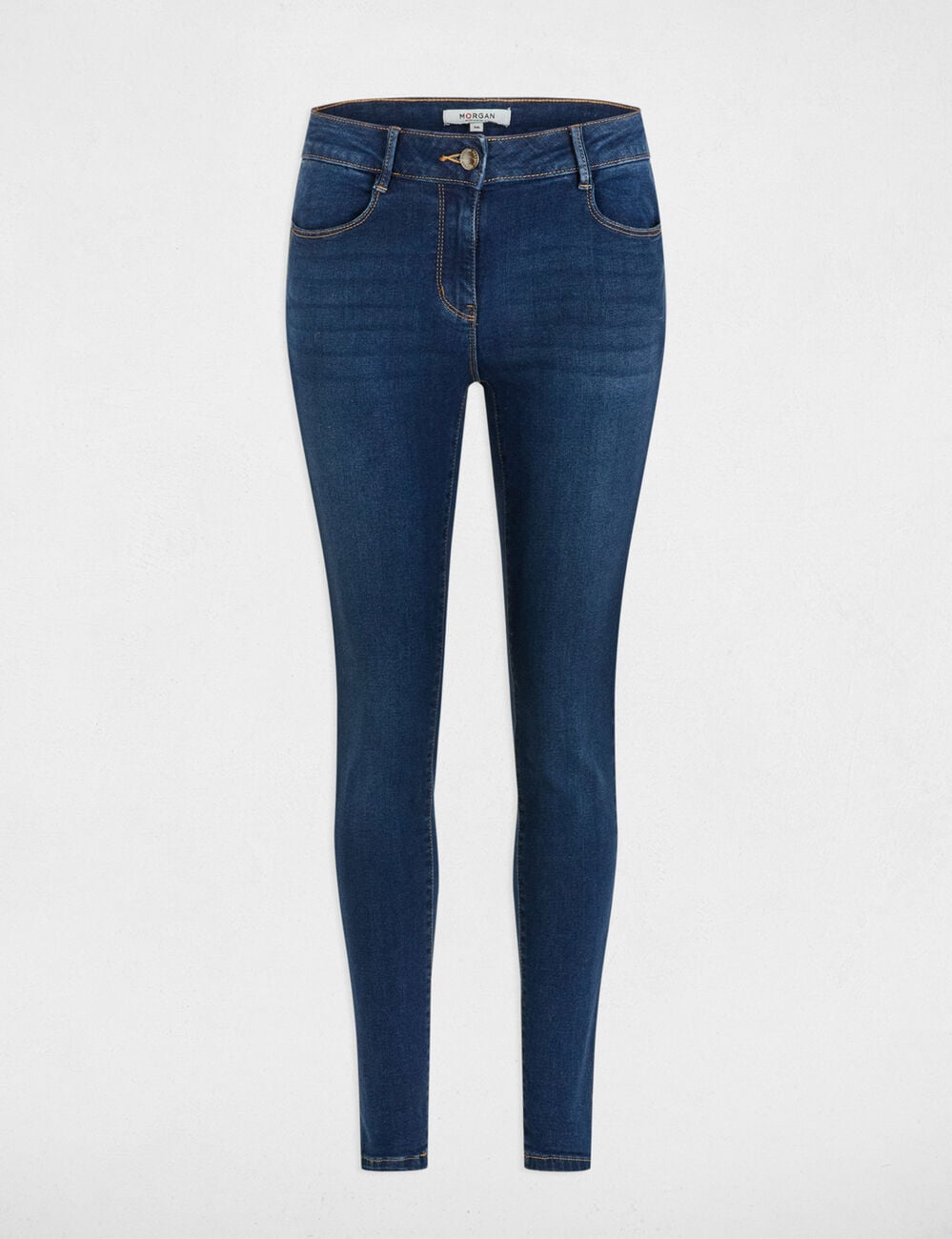 Jeans slim taille standard denim brut femme