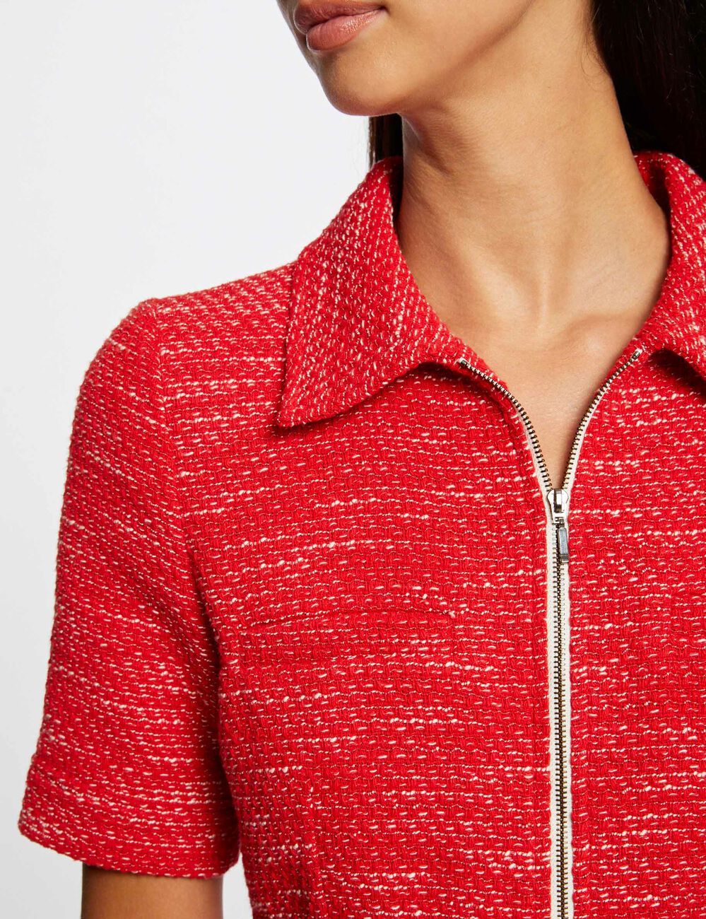 Robe cintr&eacute;e zipp&eacute;e manches courtes multico femme