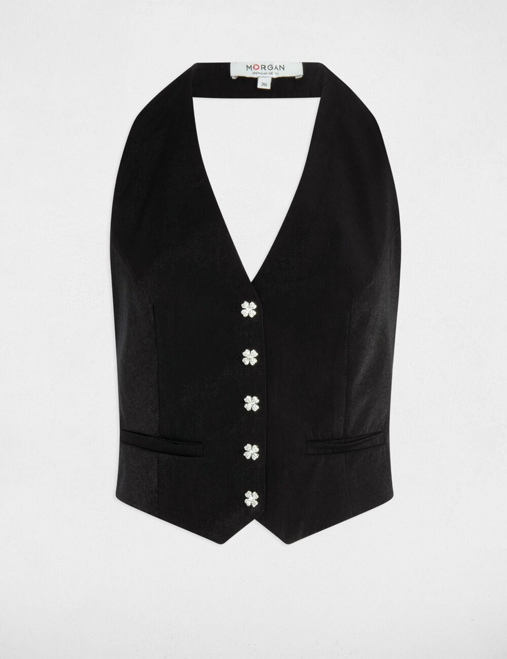 Gilet sans manches noir femme