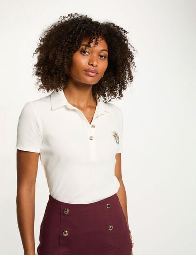 T-shirt manches courtes blanc femme