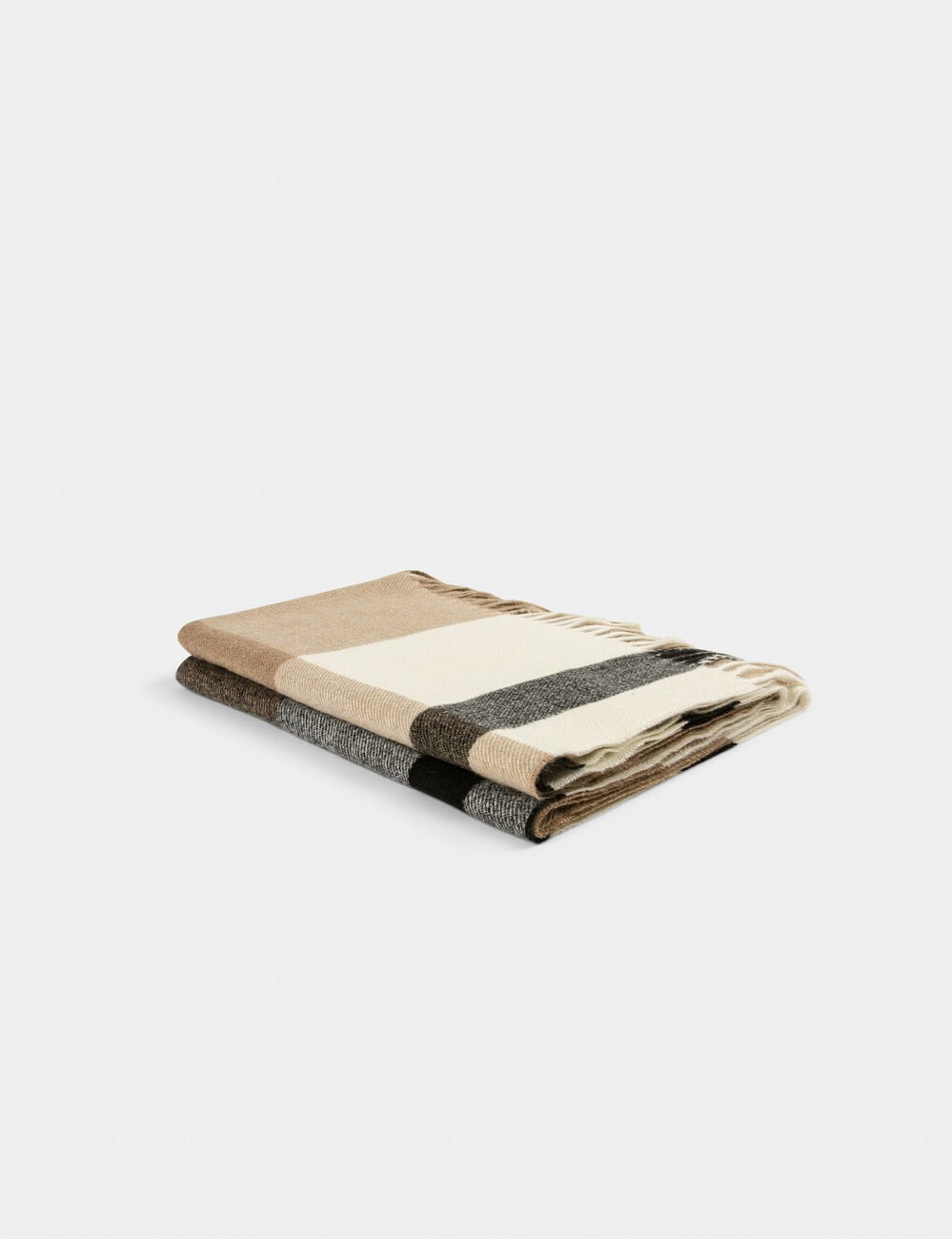 &Eacute;charpe &agrave; carreaux noir femme