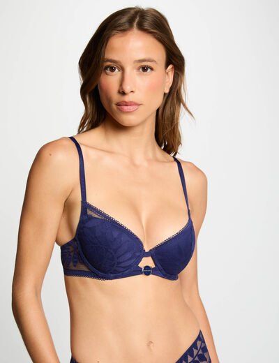 Soutien-gorge &agrave; coques bleu marine femme