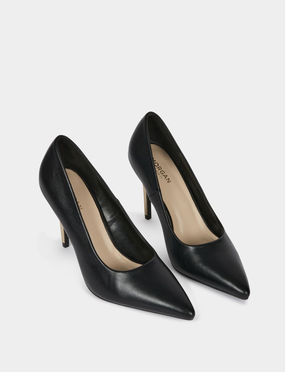 Escarpins &agrave; talon similicuir noir femme