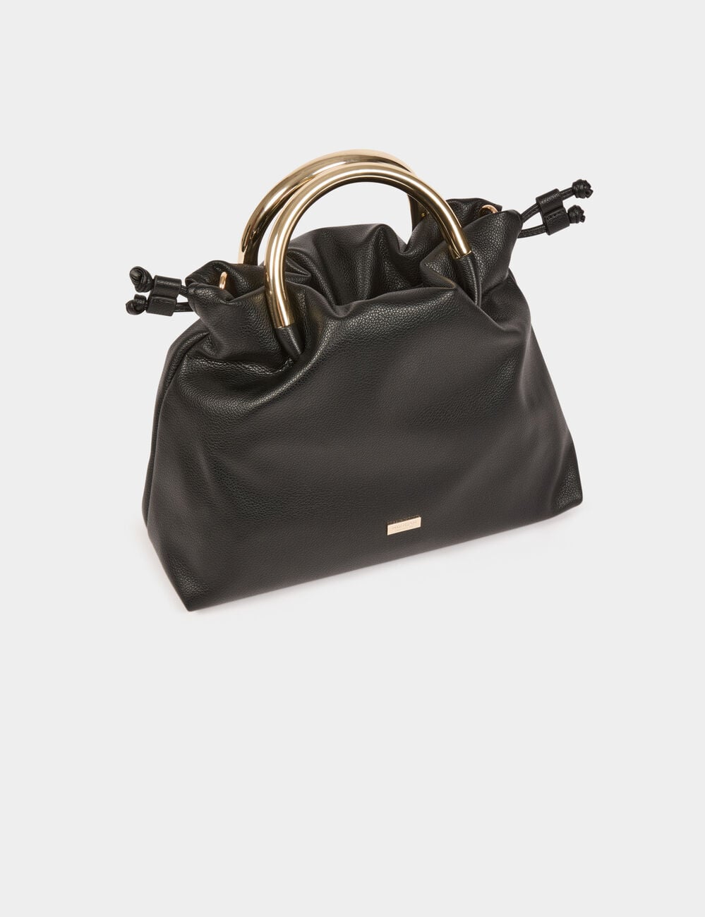 Sac anses m&eacute;talliques noir femme