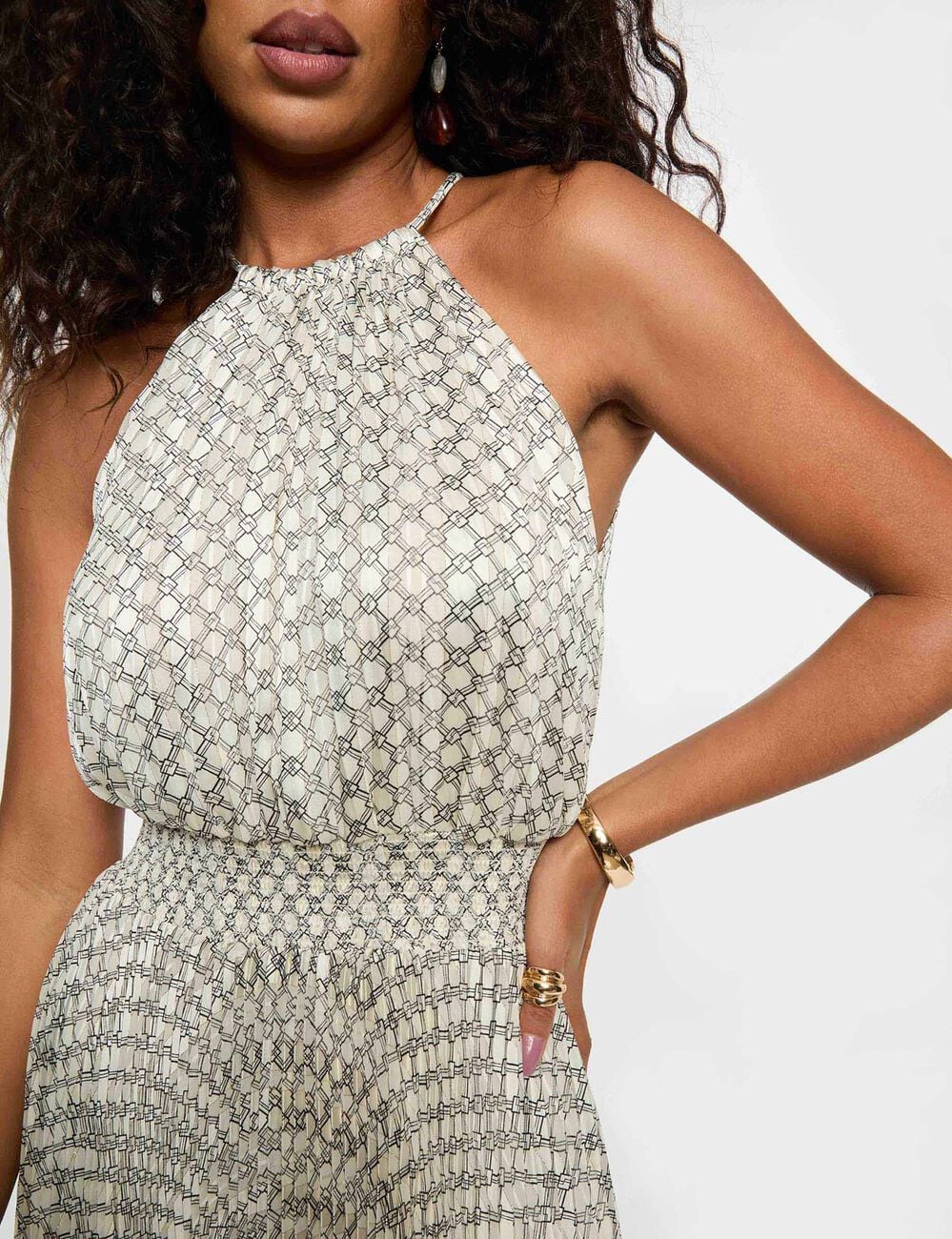 Robe emmanchures am&eacute;ricaines multicolore femme