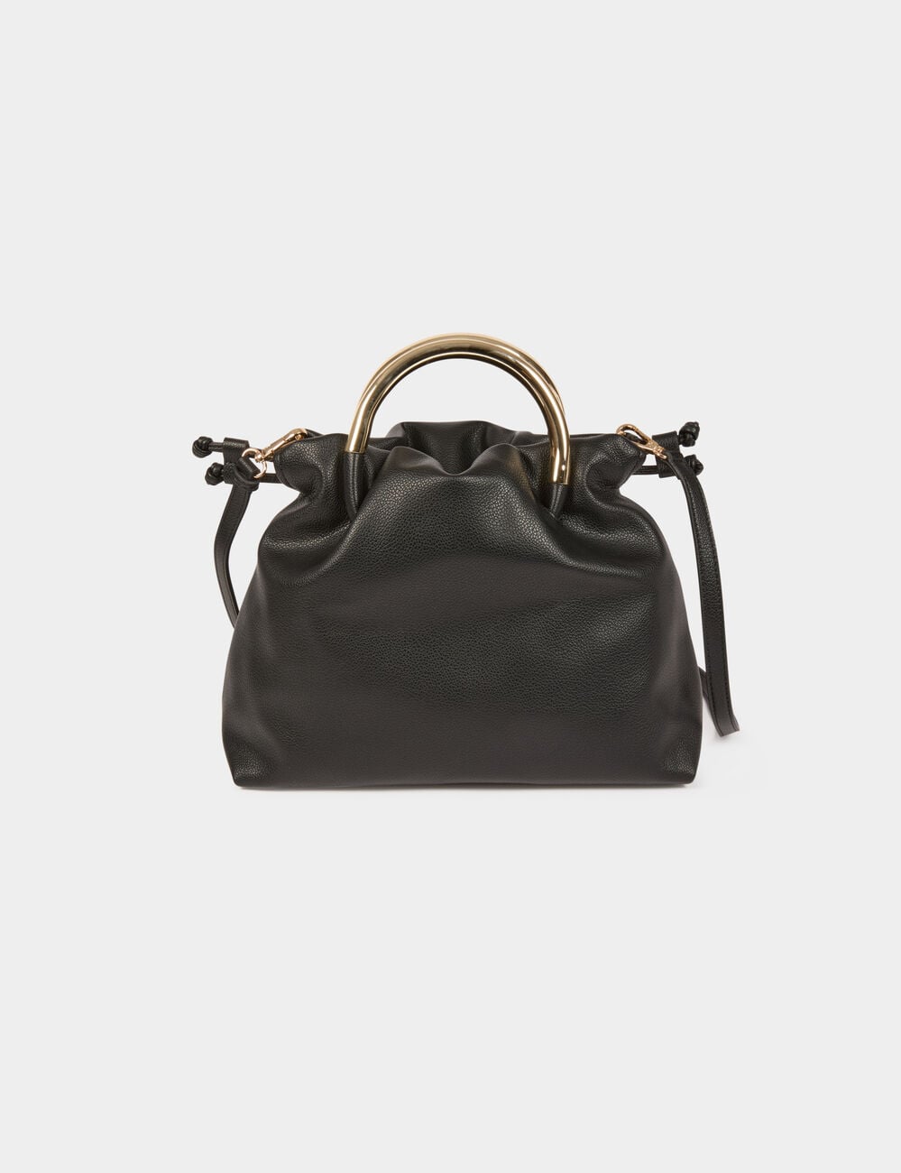 Sac anses m&eacute;talliques noir femme
