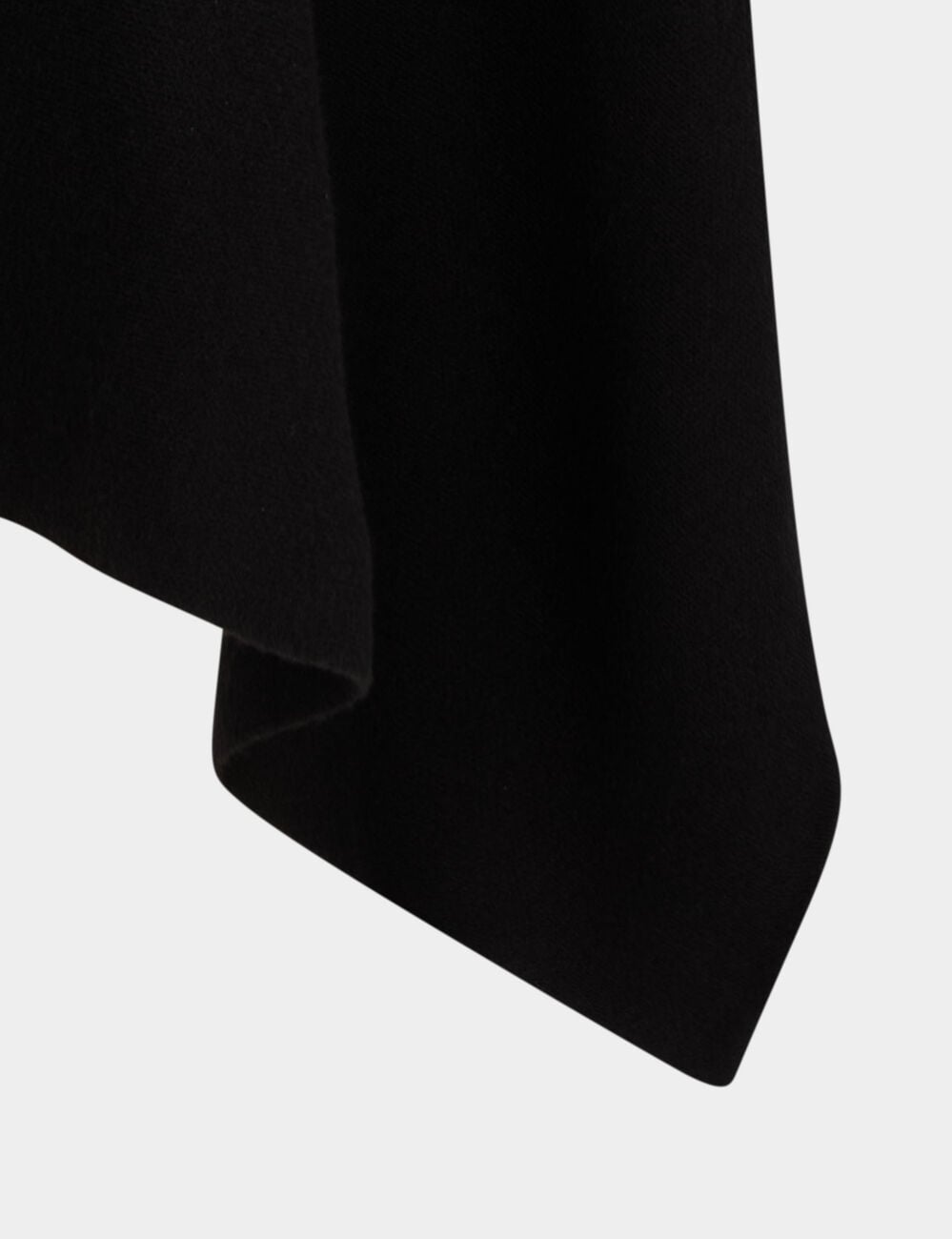 Poncho col ouvert noir femme