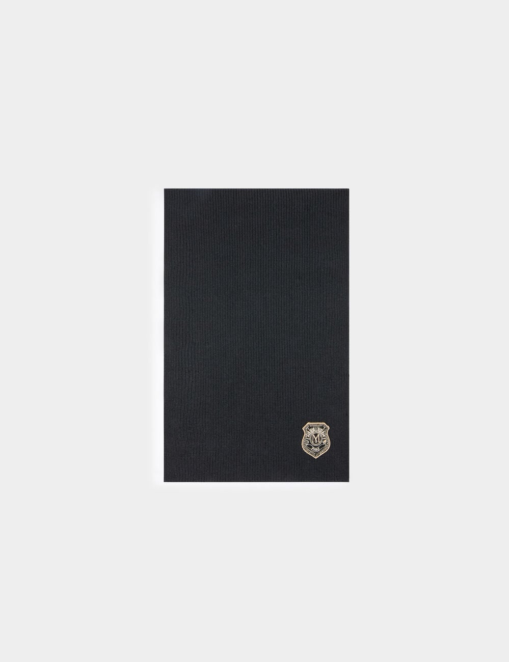 &Eacute;charpe tricot&eacute;e noir femme