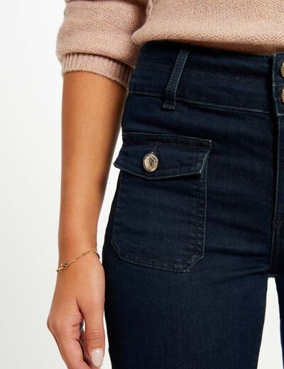 Jean bootcut denim brut femme