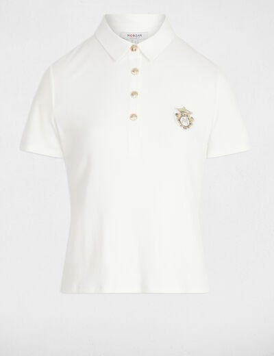 T-shirt manches courtes blanc femme