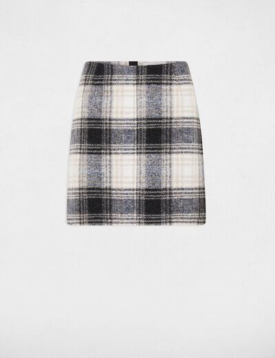 Jupe courte &agrave; carreaux multicolore femme