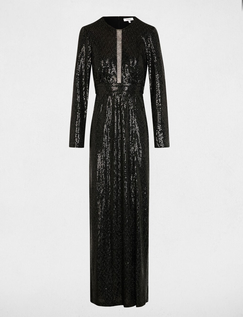 Robe longue manches longues noir femme