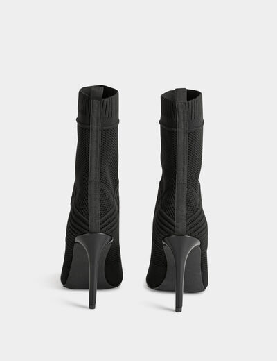 Bottines &agrave; talons aiguilles noir femme