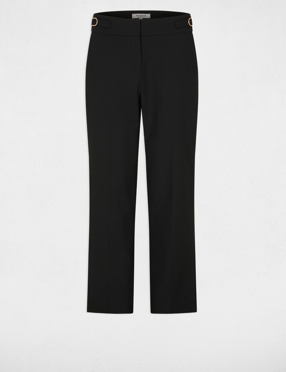 Pantalon cigarette slim noir femme