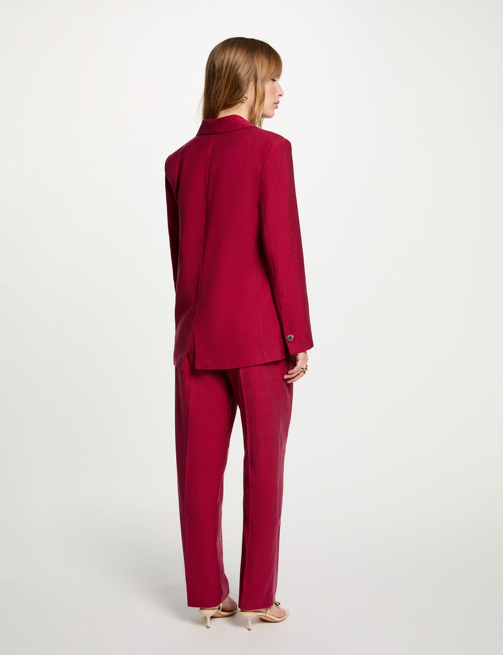 Veste blazer bordeaux femme