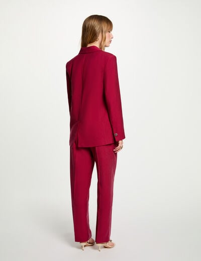 Veste blazer bordeaux femme
