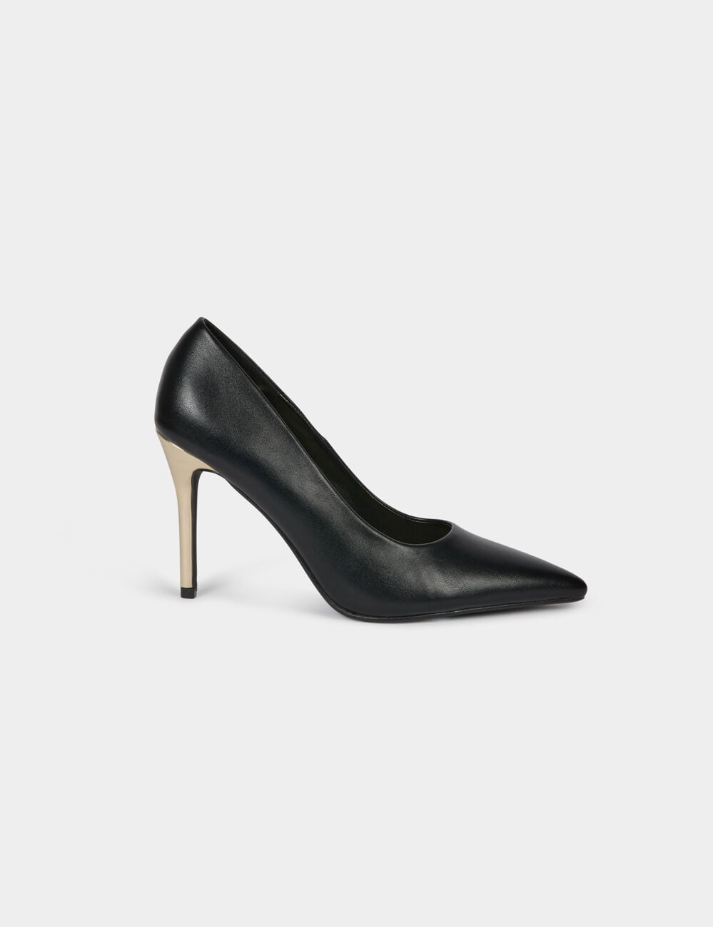 Escarpins &agrave; talon similicuir noir femme