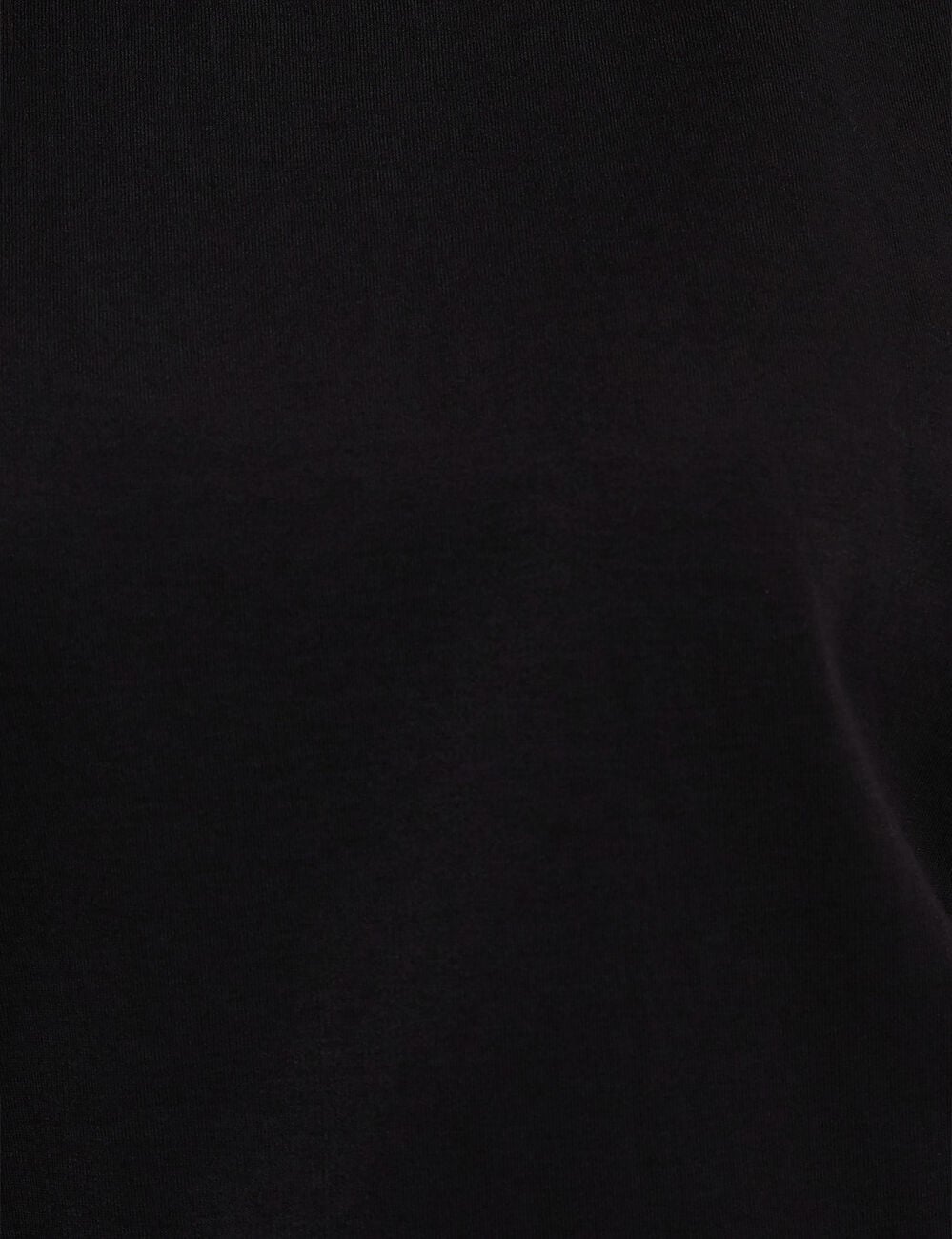 T-shirt col rond noir femme